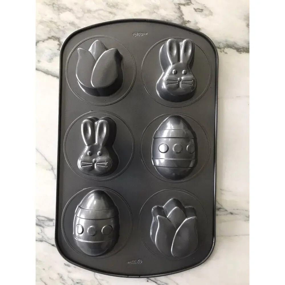 Wilton Easter Baking Mini Cake Pan Eggs Bunny Tulips